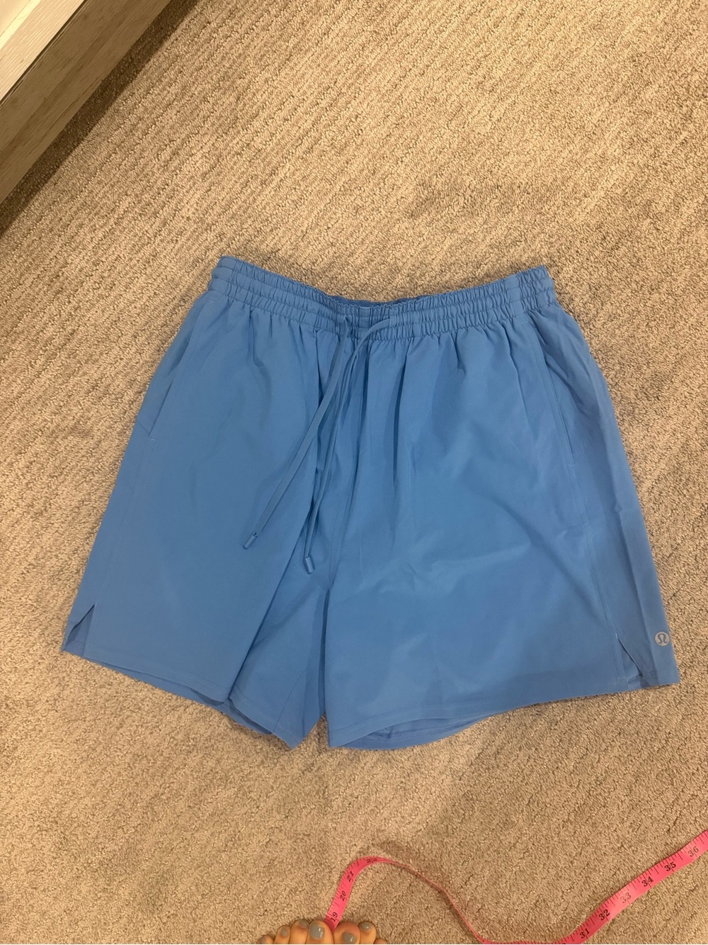 lululemon athletica Sky Blue Drawstring Shorts